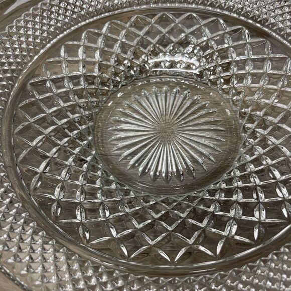 Vintage Anchor Hocking Wexford Clear Glass Scalloped Serving Bowl 12” - Picture 6 of 6